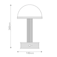 Bezprzewodowa lampa stołowa Promenade - Antyczny mosiądz, biały
