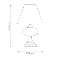 Bezprzewodowa lampa stołowa Sashay - Przezroczysty, antyczny mosiądz