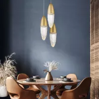 Lampa wisząca Ecrou - Szczotkowane złoto