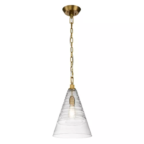 Lampa wisząca Elmore - 1 źródło światła - Oksydowany mosiądz