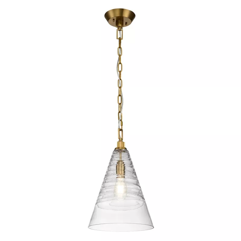 Lampa wisząca Elmore - 1 źródło światła - Oksydowany mosiądz