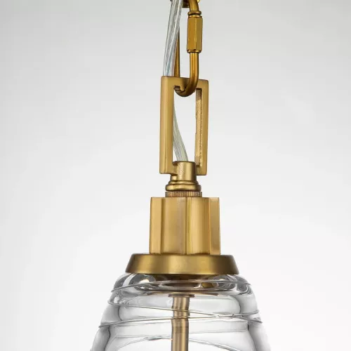 Lampa wisząca Elmore - 1 źródło światła - Oksydowany mosiądz