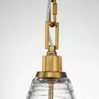 Lampa wisząca Elmore - 1 źródło światła - Oksydowany mosiądz