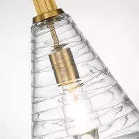Lampa wisząca Elmore - 1 źródło światła - Oksydowany mosiądz