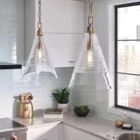 Lampa wisząca Elmore - 1 źródło światła - Oksydowany mosiądz
