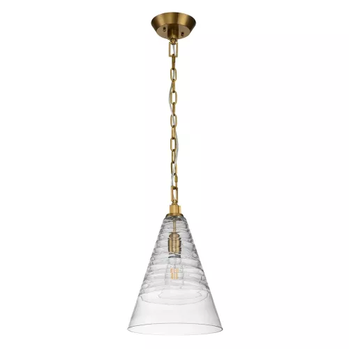 Lampa wisząca Elmore - 1 źródło światła - Oksydowany mosiądz