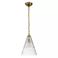 Lampa wisząca Elmore - 1 źródło światła - Oksydowany mosiądz