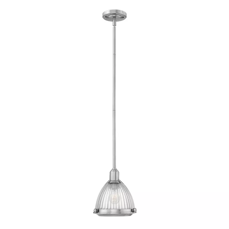 Lampa wisząca Elroy - 1 źródło światła - Szczotkowany nikiel