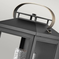 Średnia latarnia naścienna Atwater - 1 źródło światła - Czarny