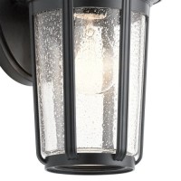 Średnia latarnia naścienna Fairfield - 1 źródło światła - Czarny