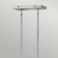Lampa wyspowa Ensemble - 6 źródeł światła - Polerowany nikiel