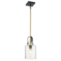 Lampa wisząca Kitner - 1 źródło światła - Naturalny mosiądz