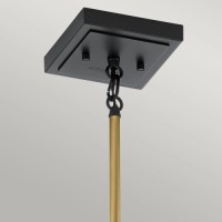 Lampa wisząca Kitner - 1 źródło światła - Naturalny mosiądz