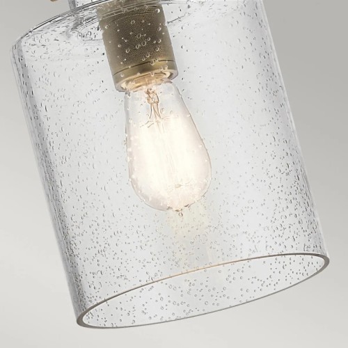 Lampa wisząca Kitner - 1 źródło światła - Naturalny mosiądz