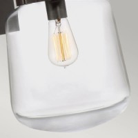 Duża latarnia naścienna Lasalle - 1 źródło światła - Ciemnobrązowy