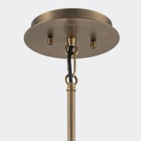 Lampa wisząca Linara - 3 źródła światła - Czarny, naturalny mosiądz