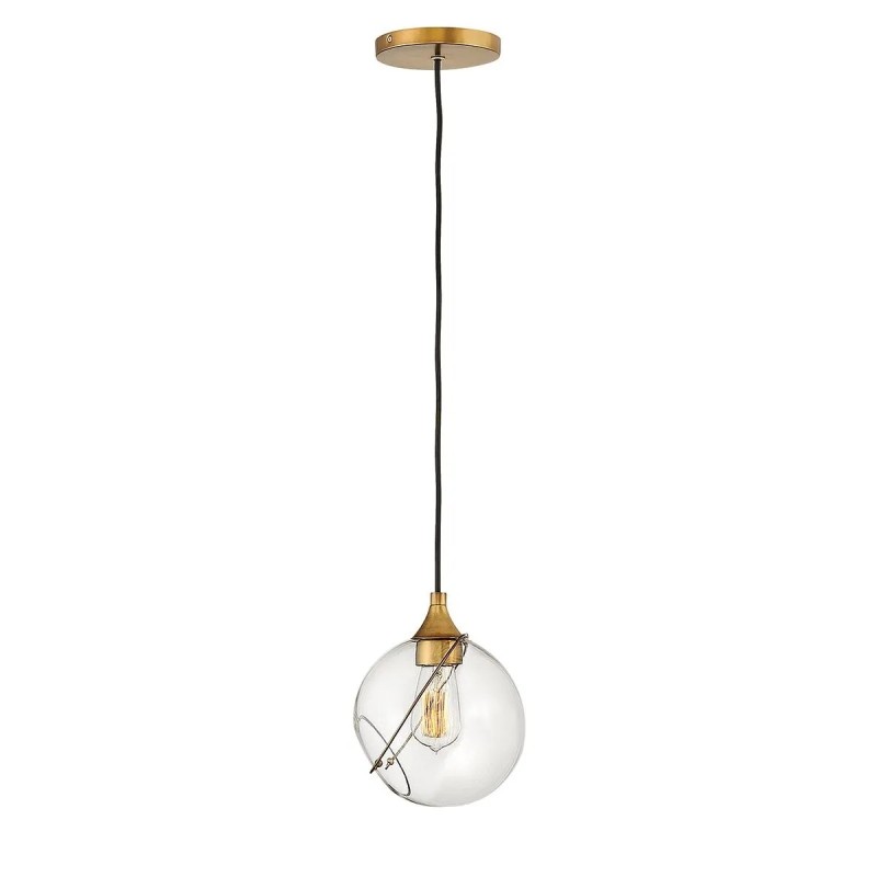 Mała lampa wisząca Skye - 1 źródło światła - Klasyczny mosiądz