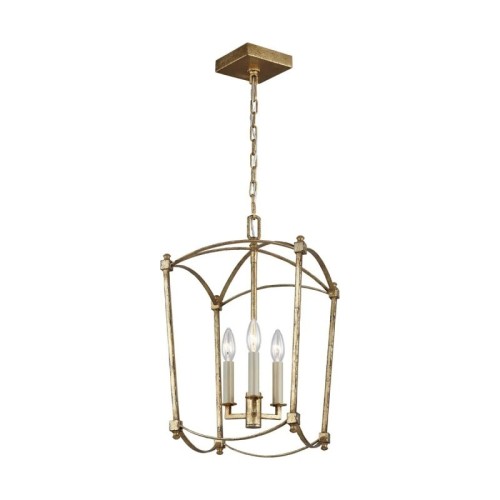 Lampa wisząca Thayer - 3 źródła światła - Antyczne złocenie