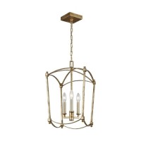 Lampa wisząca Thayer - 3 źródła światła - Antyczne złocenie