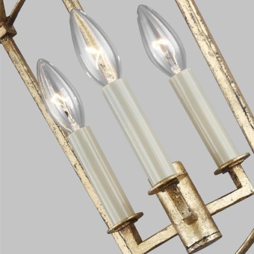 Lampa wisząca Thayer - 3 źródła światła - Antyczne złocenie