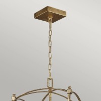 Lampa wisząca Thayer - 3 źródła światła - Antyczne złocenie