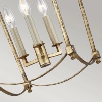 Lampa wisząca Thayer - 3 źródła światła - Antyczne złocenie