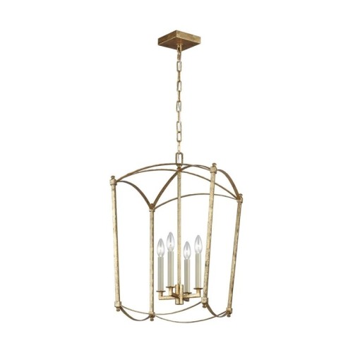 Lampa wisząca Thayer - 4 źródła światła - Antyczne złocenie