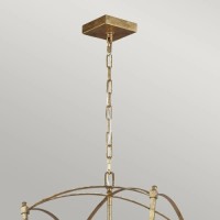Lampa wisząca Thayer - 4 źródła światła - Antyczne złocenie