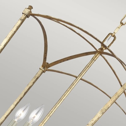 Lampa wisząca Thayer - 4 źródła światła - Antyczne złocenie