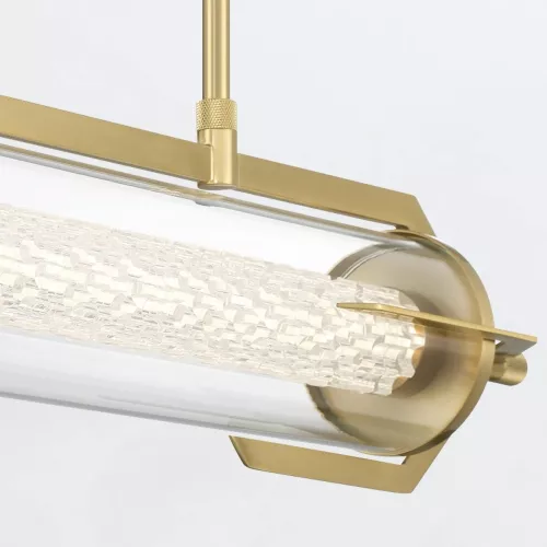 Lampa wyspowa Espada - Szczotkowane złoto