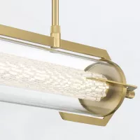 Lampa wyspowa Espada - Szczotkowane złoto