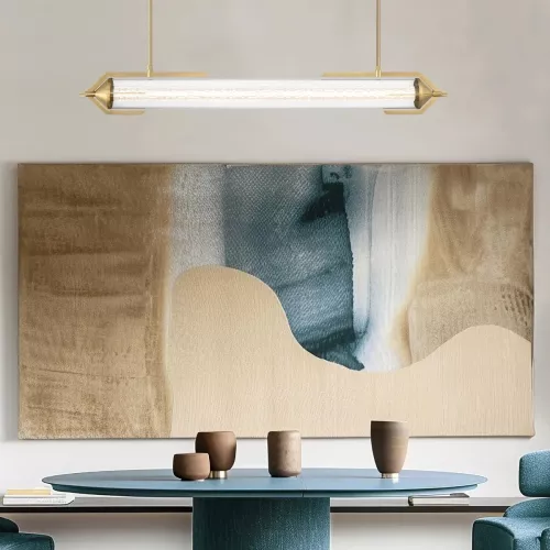 Lampa wyspowa Espada - Szczotkowane złoto