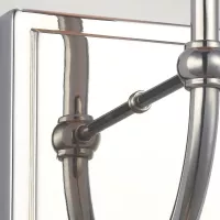 Kinkiet Felixstowe - 1 źródło światła - Polerowany chrom - Biały abażur