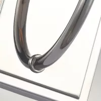 Kinkiet Felixstowe - 1 źródło światła - Polerowany chrom - Biały abażur