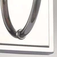 Kinkiet Felixstowe - 1 źródło światła - Polerowany chrom - Czarny abażur