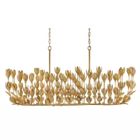 Lampa wyspowa Flora - 10 źródeł światła - Oksydowane złoto