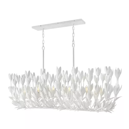 Lampa wyspowa Flora - 10 źródeł światła - Tynk strukturalny