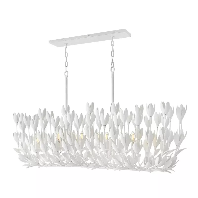 Lampa wyspowa Flora - 10 źródeł światła - Tynk strukturalny