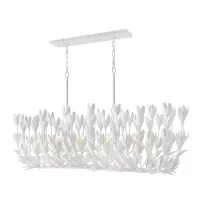 Lampa wyspowa Flora - 10 źródeł światła - Tynk strukturalny