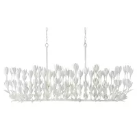 Lampa wyspowa Flora - 10 źródeł światła - Tynk strukturalny