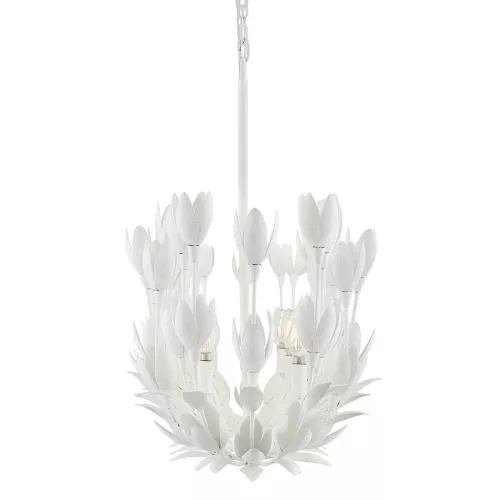 Lampa wyspowa Flora - 10 źródeł światła - Tynk strukturalny