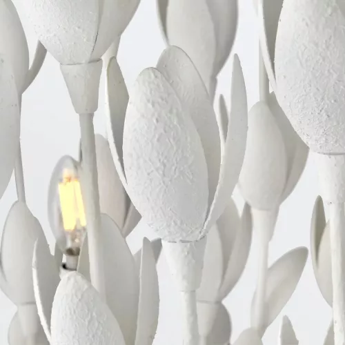 Lampa wyspowa Flora - 10 źródeł światła - Tynk strukturalny