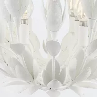 Lampa wyspowa Flora - 10 źródeł światła - Tynk strukturalny