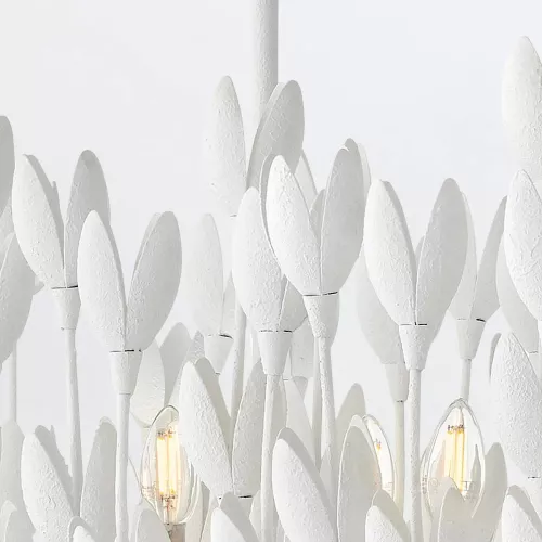 Lampa wyspowa Flora - 10 źródeł światła - Tynk strukturalny