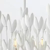 Lampa wyspowa Flora - 10 źródeł światła - Tynk strukturalny