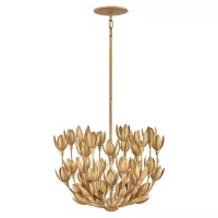 Lampa wisząca Flora - 3 źródła światła - Oksydowane złoto
