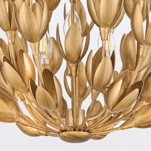 Lampa wisząca Flora - 3 źródła światła - Oksydowane złoto