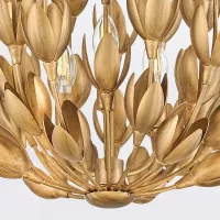 Lampa wisząca Flora - 3 źródła światła - Oksydowane złoto