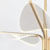 Duża lampa wisząca LED Floriana - Naturalny mosiądz