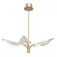 Mała lampa wisząca LED Floriana - Naturalny mosiądz